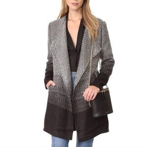 BB DAKOTA MYLES LONG OMBRE BLANKET COAT JACKET SIZE XSMALL